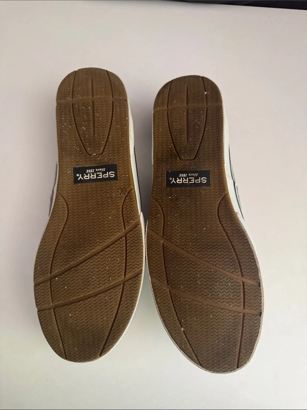Sperry Memory Foam Top Slider Gray Canvas Moc-Toe Boat Shoes